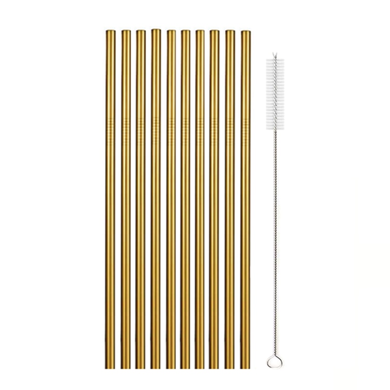 10Pcs Reusable Drinking Straw