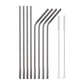 Rainbow Color Reusable Metal Straws Set