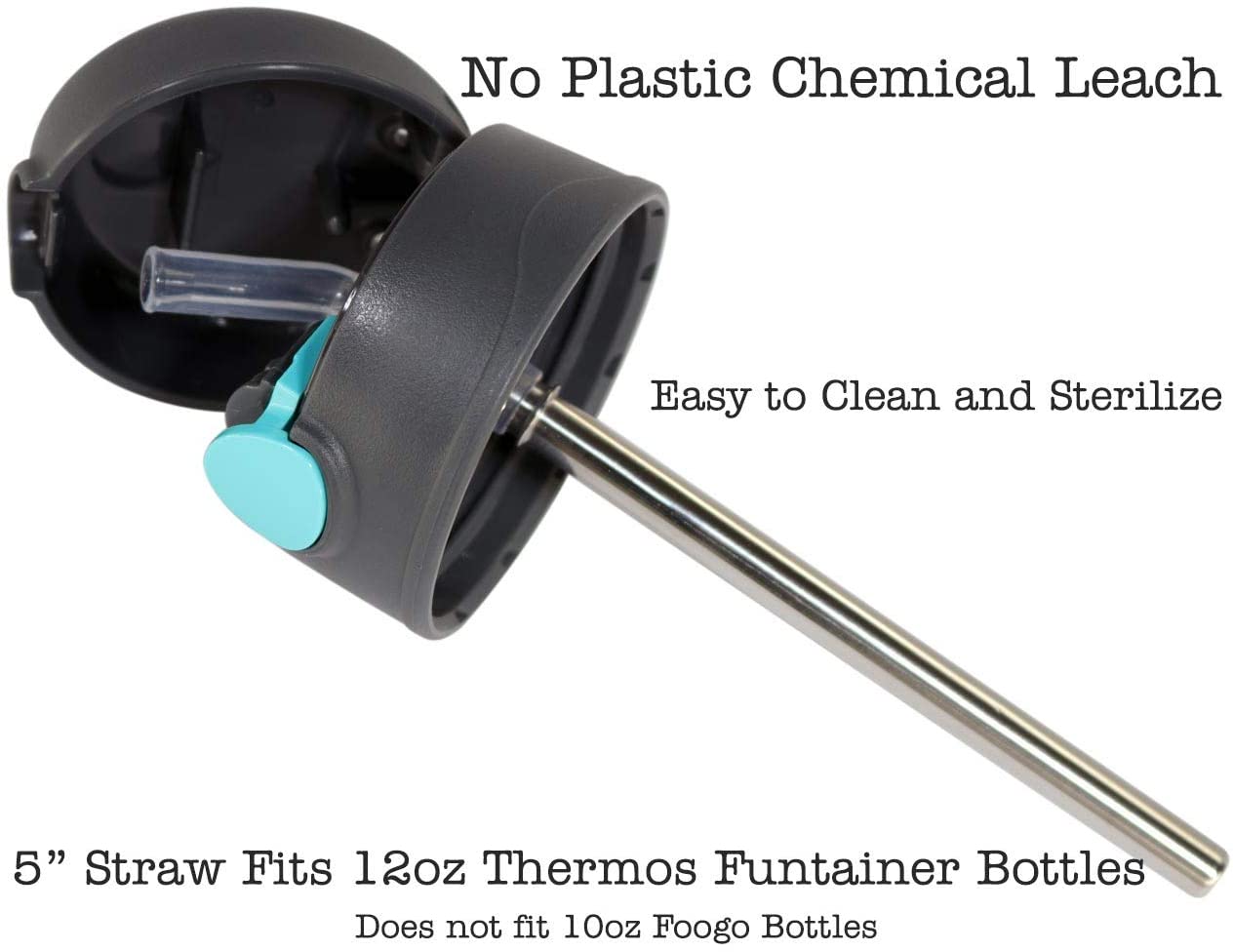 4pcs Short Metal Straws