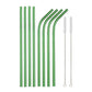 Rainbow Color Reusable Metal Straws Set