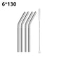 4pcs Short Metal Straws