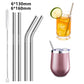 4pcs Short Metal Straws