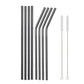 Rainbow Color Reusable Metal Straws Set