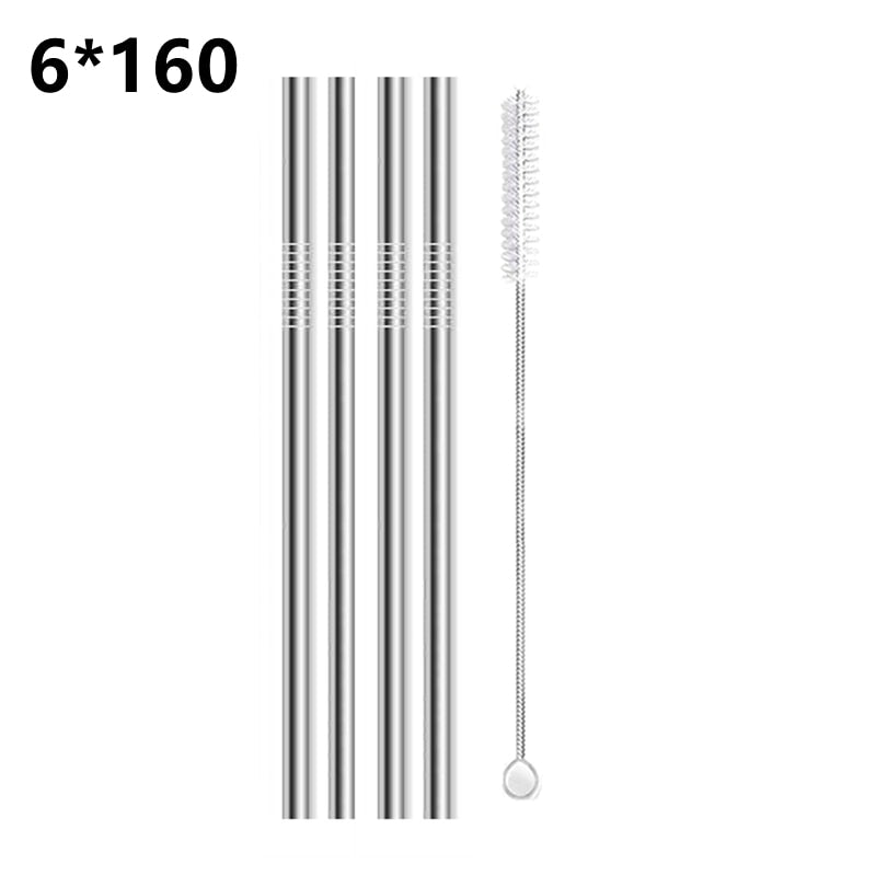 4pcs Short Metal Straws