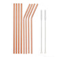 Rainbow Color Reusable Metal Straws Set